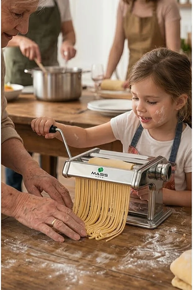 Erişte, Makarna, Spagetti, Hamur, Mantı Açma Makinesi Şekillendirici Erişte, Makarna, Spagetti, Hamur, Mantı Açma Makinesi Şekillendirici
